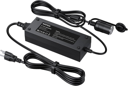 AC to DC Converter 10A/120W/7.78FT/110V To12V Converter, Car Cigarette Lighter Adapter, AC/DC Power Supply Adapter Transformer for Inflator, Car Refrigerator, and Other Car Devices